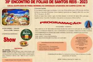 39º ENCONTRO DE FOLIAS DE SANTOS REIS DE CAMPOS ALTOS – 2023